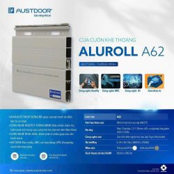 Cửa cuốn khe thoáng Austdoor ALUROLL A62 |Độ dày 1.2 – 1.35mm| – Nan 2 lớp, ron giảm chiều 2 lớp
