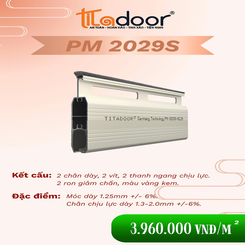 cửa cuốn titadoor pm2029s chính hãng Namviet