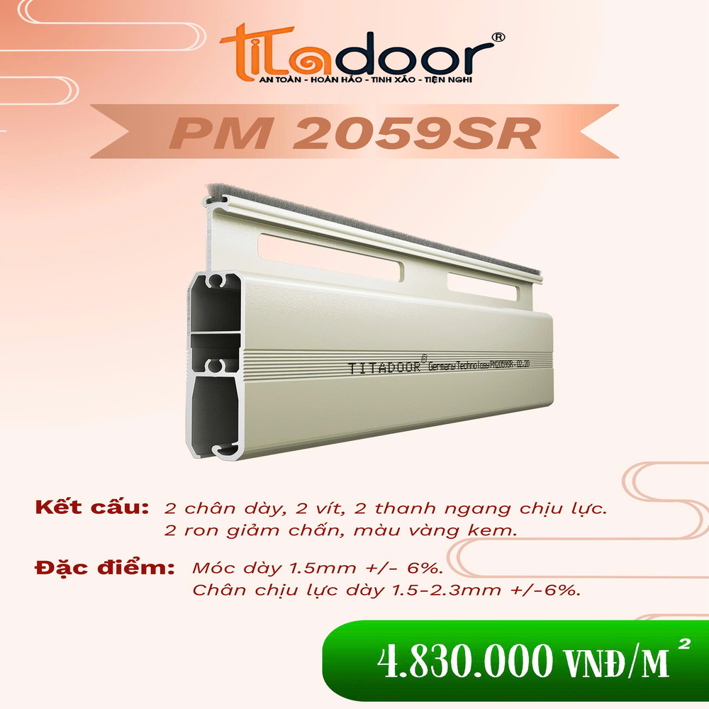 cửa cuốn titadoor pm2059sr chính hãng Namviet
