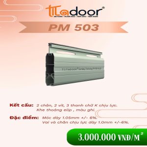 CỬA CUỐN TITADOOR PM503 | – 8,9kg/m2 +-6%
