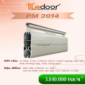 CỬA CUỐN TITADOOR PM2014 – Ron giảm chấn |1.23-1.4mm|11kg| – 11,8kg/m2 +-6%