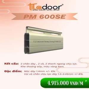 CỬA CUỐN TITADOOR PM600SE | 1.4-2.45mm | 13,5kg | – 13kg/m2 +-6%