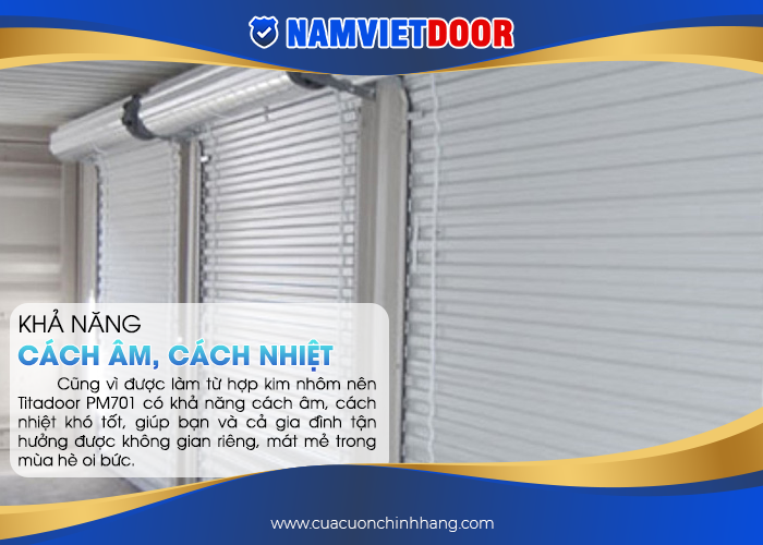 &dstrok;ược l&agrave;m từ hợp kim nh&ocirc;m n&ecirc;n Titadoor PM701 c&oacute; khả n&abreve;ng c&aacute;ch &acirc;m, c&aacute;ch nhiệt kh&oacute; tốt