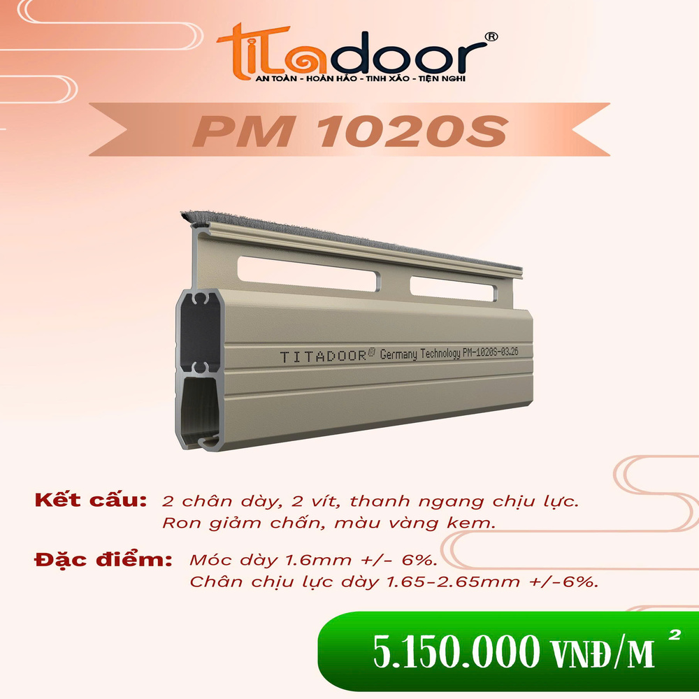 cửa cuốn titadoor pm1020s chính hãng Namviet