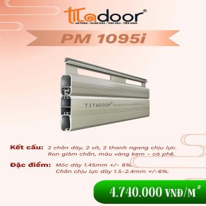 CỬA CUỐN TITADOOR PM1095i | Lông nheo – 12,3kg/m2 +-6%