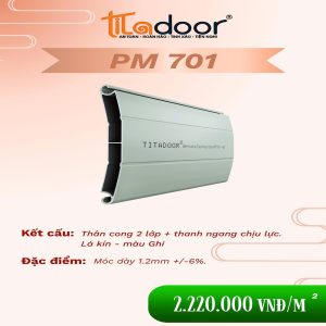 Cửa Cuốn TITADOOR PM701-1.2mm – 5,5kg/m2 +-6%