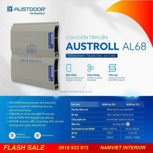 Cửa cuốn tấm liền Austroll AL68.114 |Độ dày: 0.7 - 0.9mm