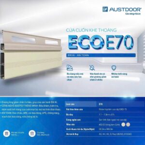 Cửa cuốn khe thoáng Austdoor ECO E70 | Độ dày: 1.1 - 1.9mm