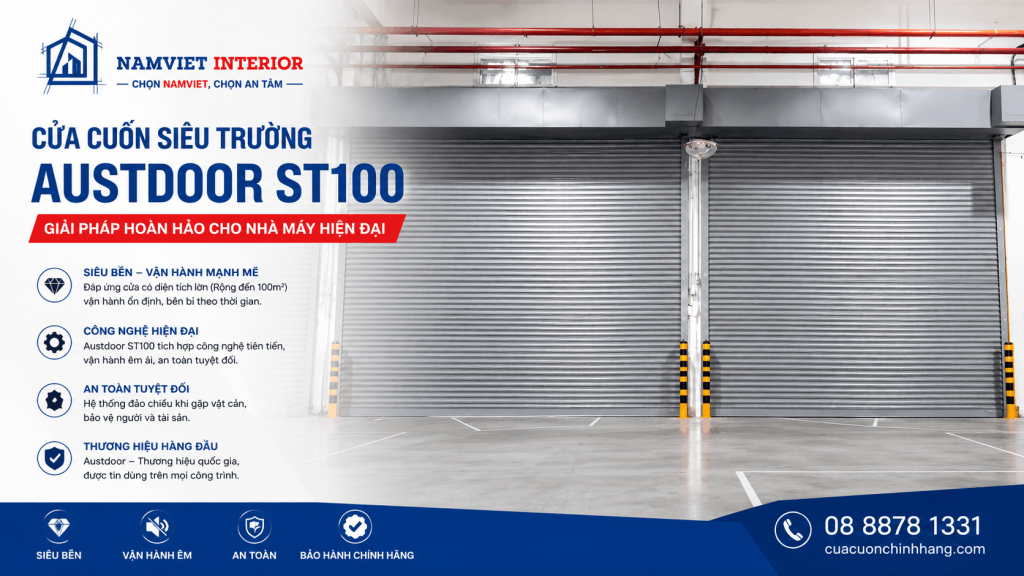 cửa cuốn siêu trường austdoor st100-08