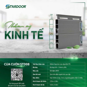 Cửa cuốn khe thoáng STD08 | Độ dày: 0.8 - 1.0mm