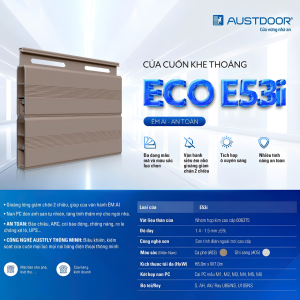Cửa cuốn khe thoáng Austdoor ECO E53i |Độ dày: 1.4 - 1.5mm