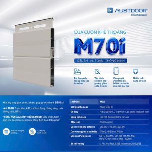 Cửa cuốn khe thoáng Austdoor MEGA M70i |Độ dày: 1.2 - 1.5mm
