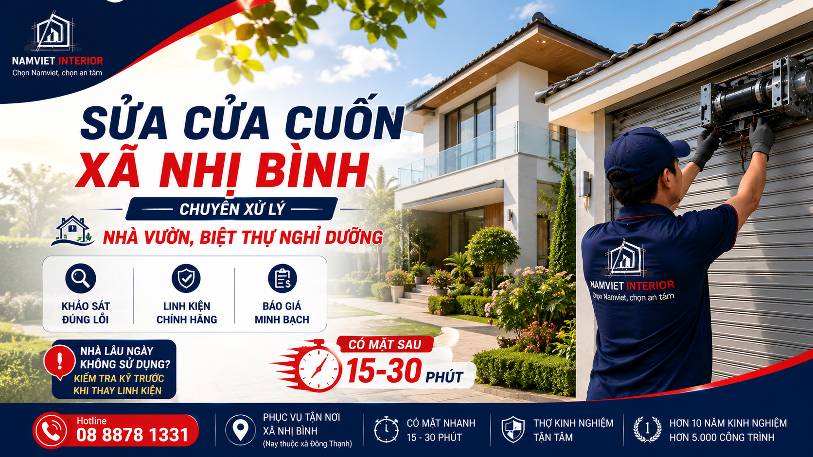 sửa cửa cuốn xã Nhị Bình