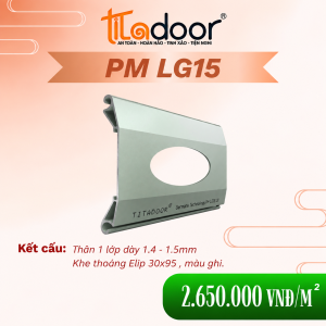 CỬA CUỐN TITADOOR LG15 | Thân 1 lớp 1.4-1.5mm – 7,2kg/m2 +-6%