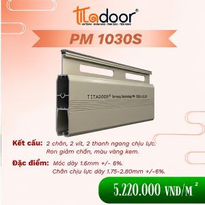 CỬA CUỐN TITADOOR PM1030S | Móc dày 1.6mm – 14,6kg/m2 +-6%