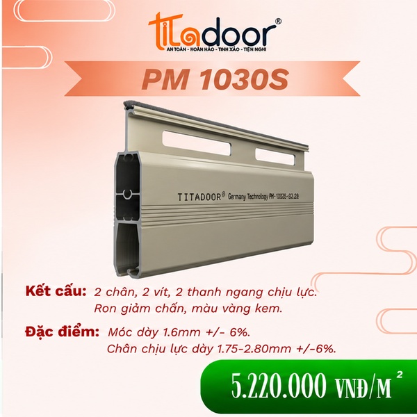 cửa cuốn titadoor pm1030s chính hãng Namviet
