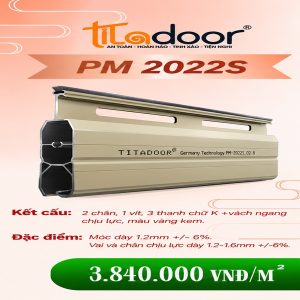 CỬA CUỐN TITADOOR PM2022S | Móc dày 1.2mm – 11,2kg/m2 +-6%