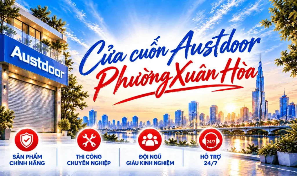Cửa cuốn Austdoor phường Xuân Hòa