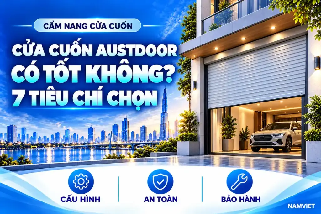 Cửa cuốn Austdoor có tốt không? Minh họa 7 tiêu chí đánh giá