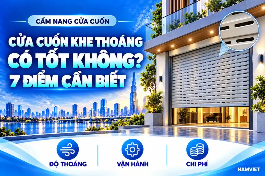 Cửa cuốn khe thoáng có tốt không? Minh họa 7 điểm cần biết