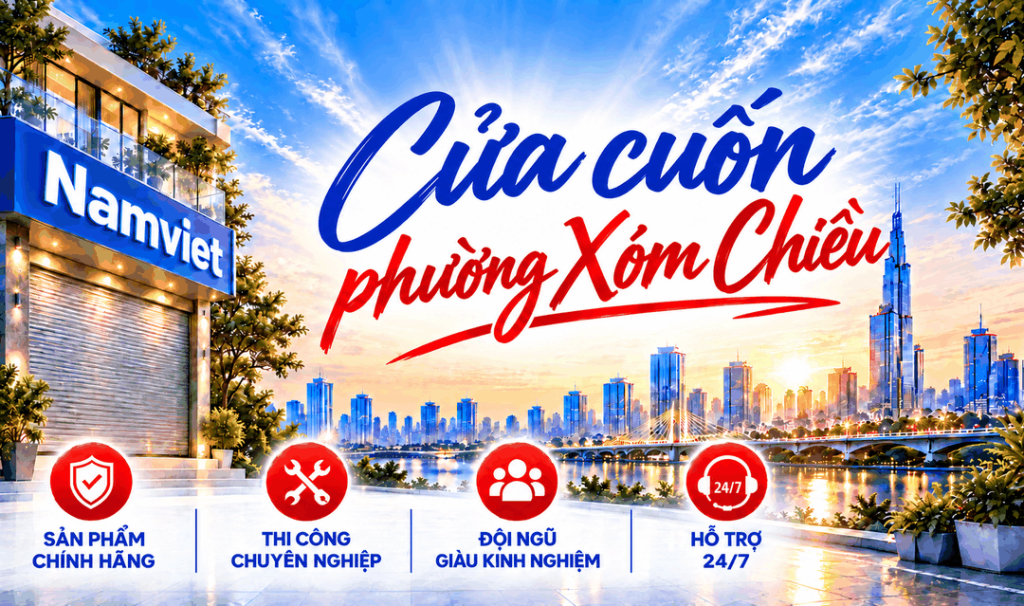 Cửa cuốn phường Xóm Chiếu - Cửa Cuốn Nam Việt