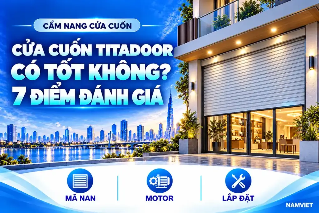 Cửa cuốn Titadoor có tốt không? Minh họa 7 điểm cần đánh giá