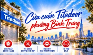 Cửa Cuốn Titadoor Phường Bình Trưng | Cửa Gara Ô Tô Êm, Tự Dừng Khi Gặp Vật Cản