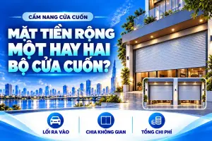 Mặt tiền rộng nên lắp một hay hai bộ cửa cuốn Austdoor?