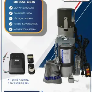Motor cửa cuốn Mitecal M636 600kg 380W giá 4.300.000đ tại Namviet