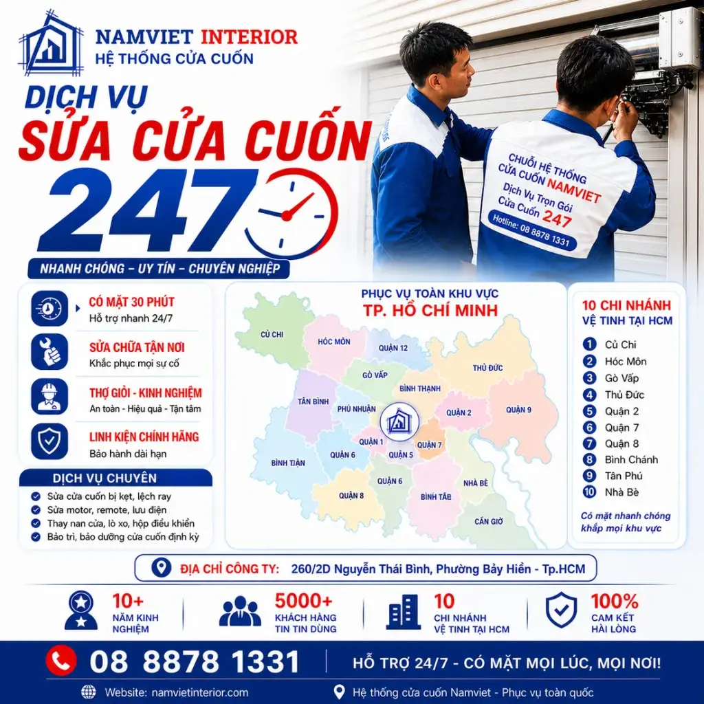 Motor cửa cuốn lắp trên trục
