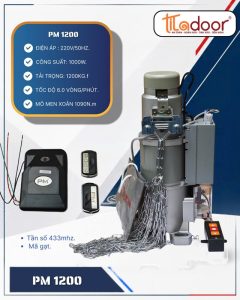 Motor cửa cuốn PM1200 1200kg: thông số và giá 9.800.000đ