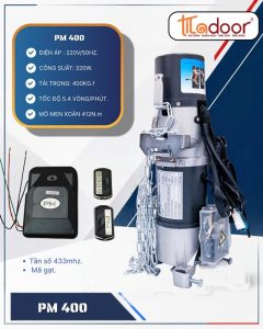 Motor cửa cuốn PM400 400kg: thông số và giá 4.300.000đ