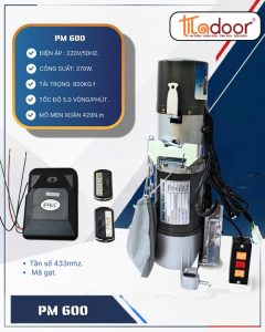 Motor cửa cuốn PM600 600kg: thông số và giá 4.800.000đ