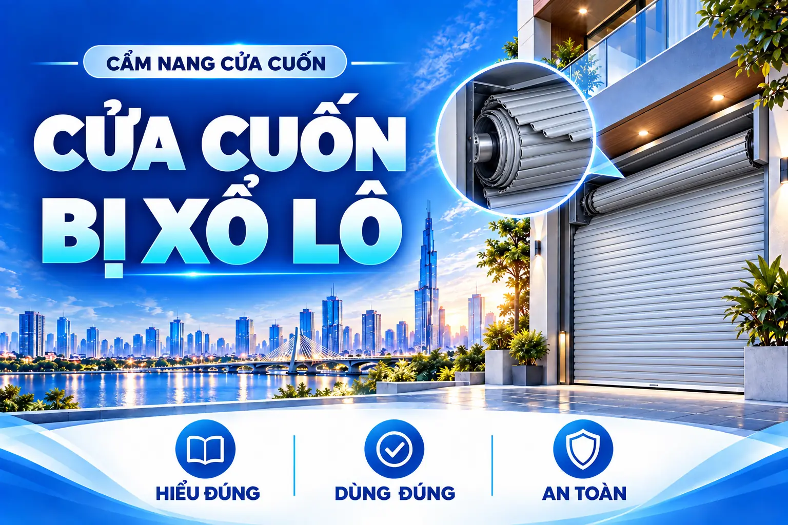 cửa cuốn bị xổ lô