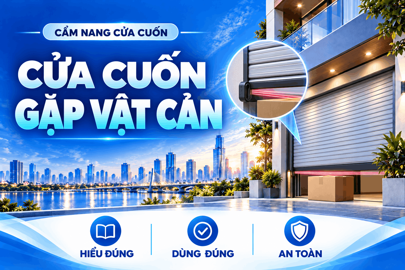 cửa cuốn gặp vật cản