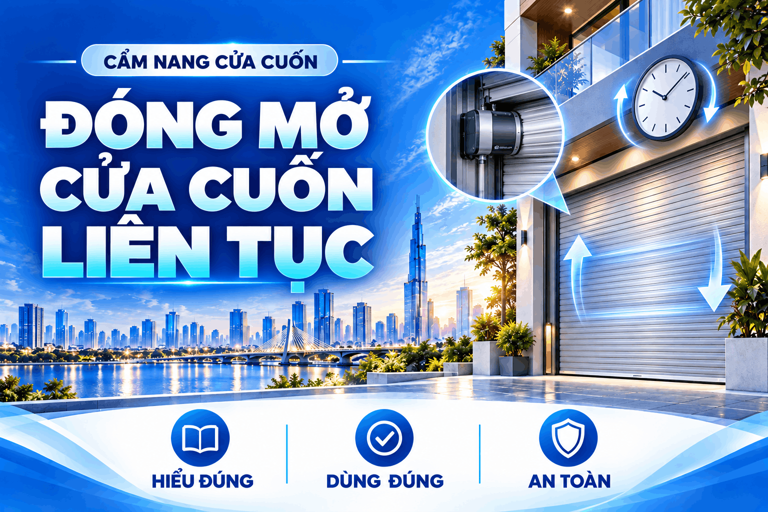 đóng mở cửa cuốn liên tục