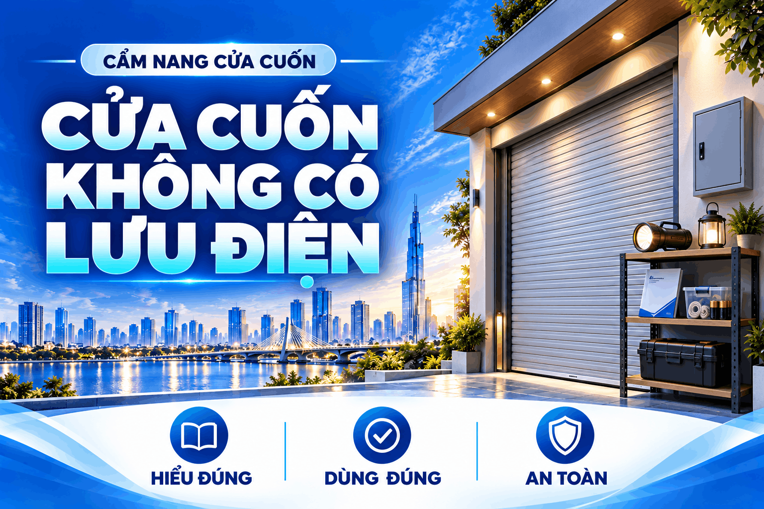cửa cuốn không có lưu điện