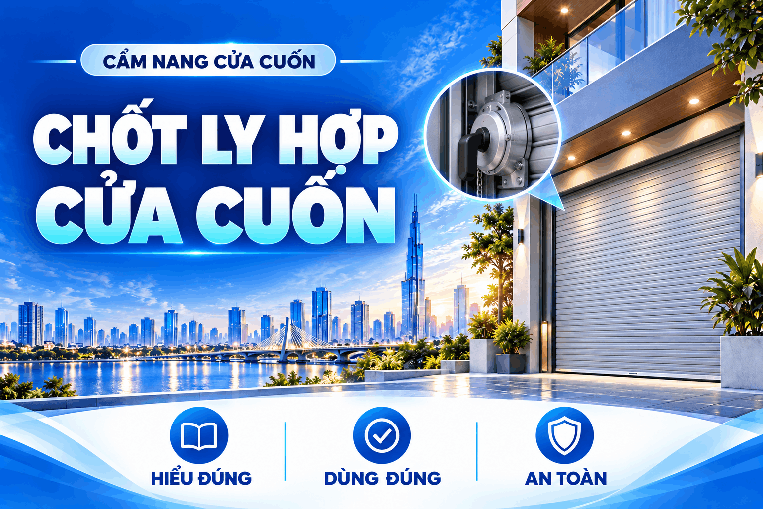 chốt ly hợp cửa cuốn