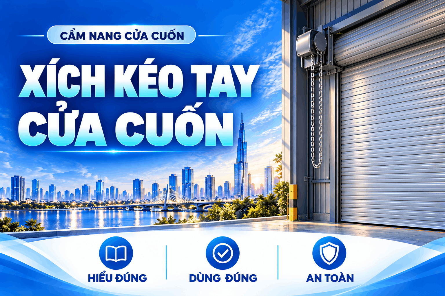 xích kéo tay cửa cuốn