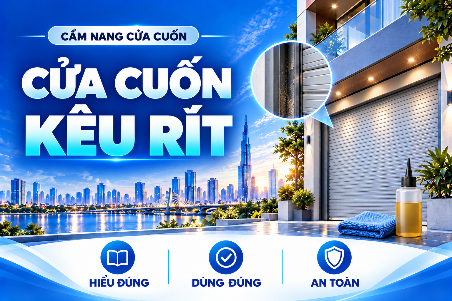 cửa cuốn kêu rít