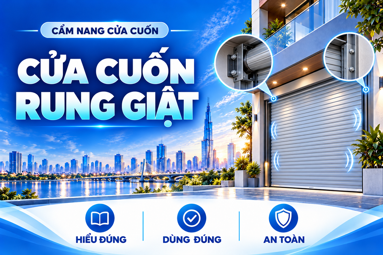 cửa cuốn rung giật