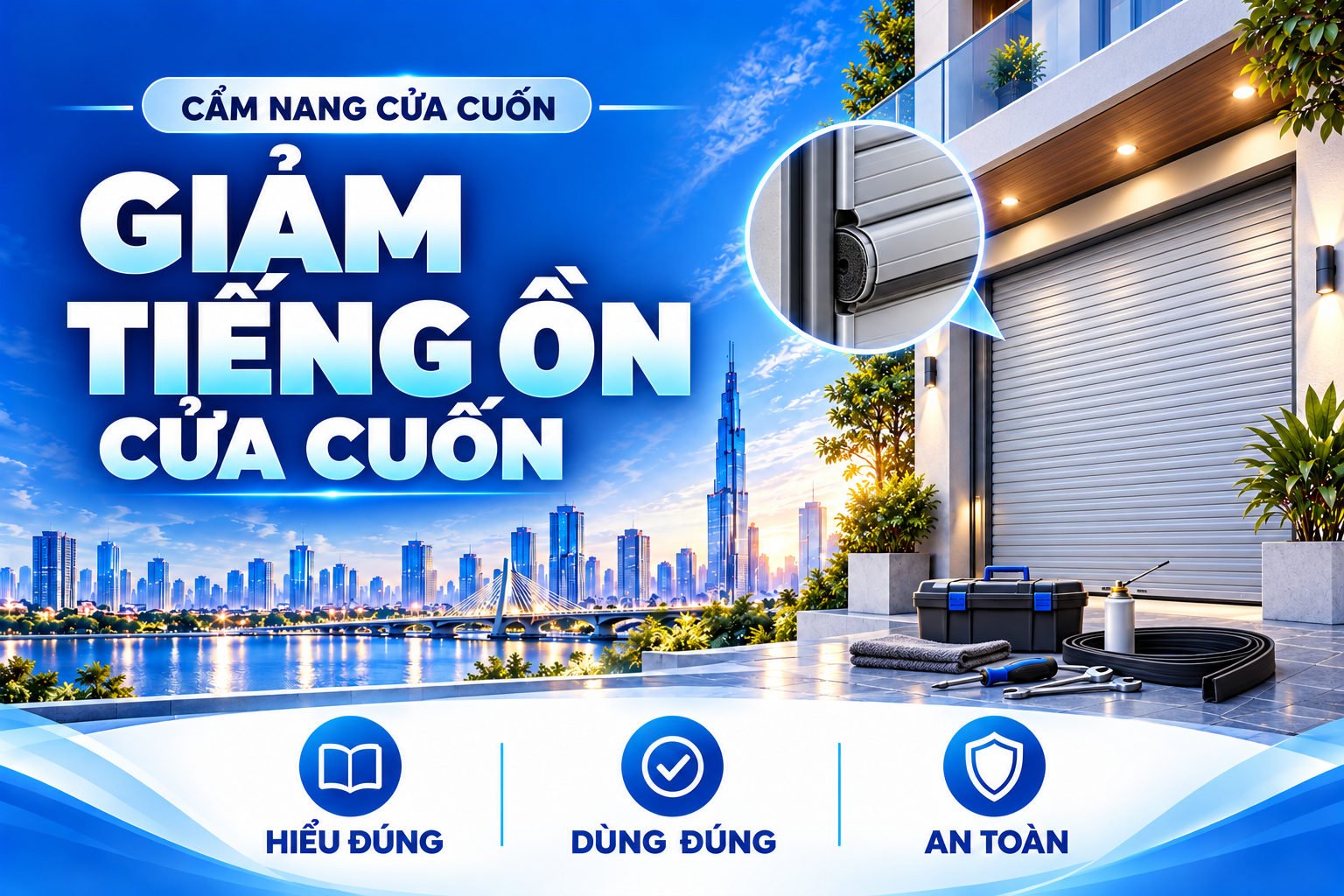 giảm tiếng ồn cửa cuốn