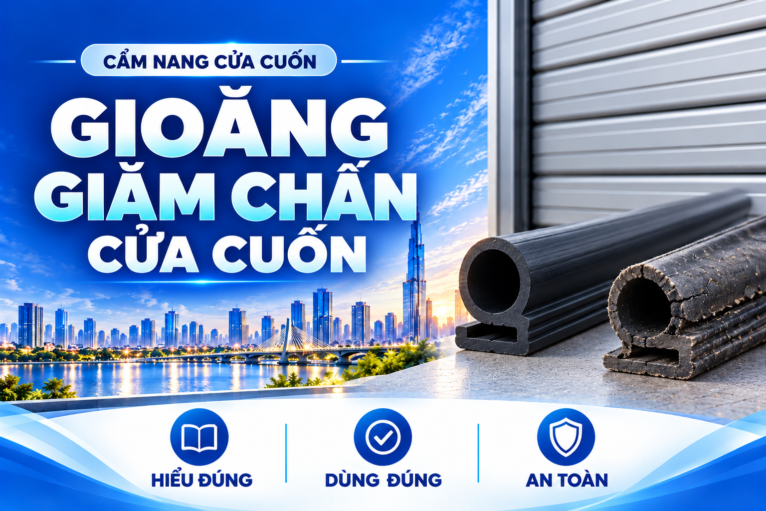 gioăng giảm chấn cửa cuốn