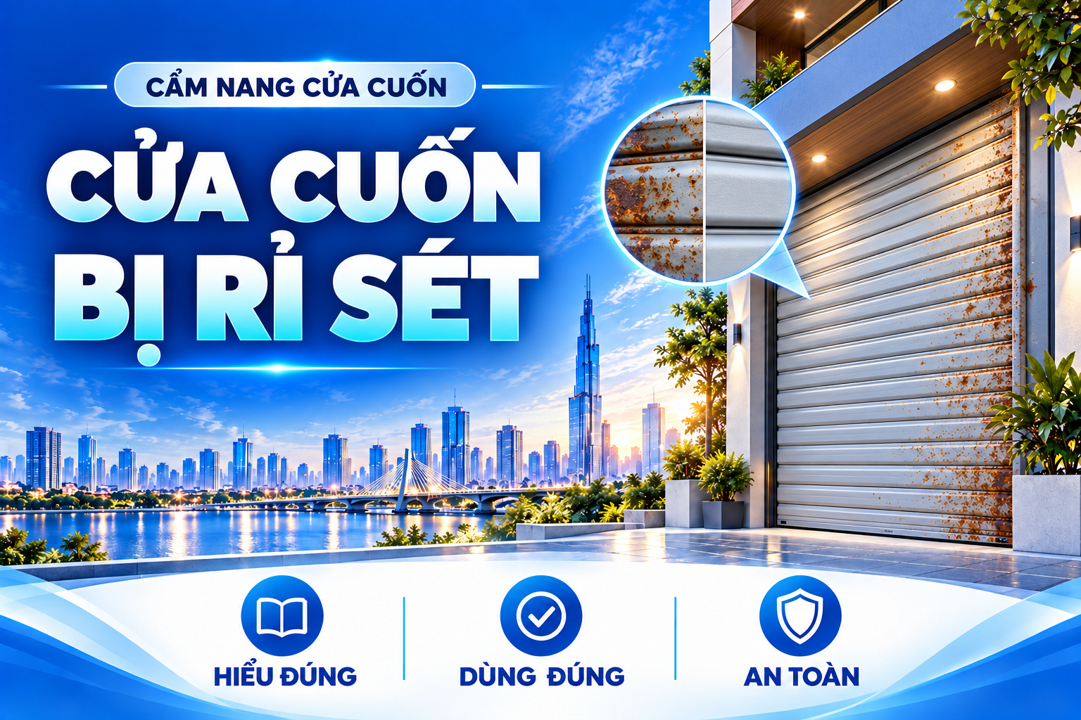 cửa cuốn bị rỉ sét