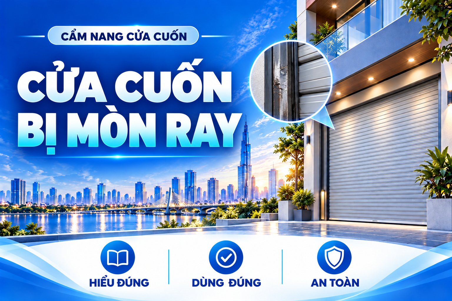 cửa cuốn bị mòn ray