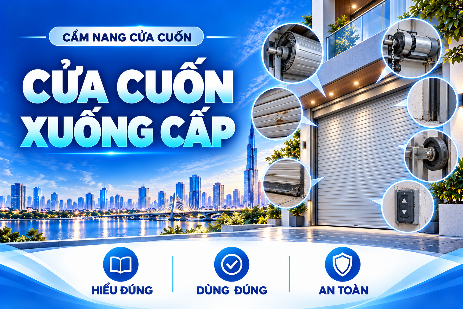 cửa cuốn xuống cấp