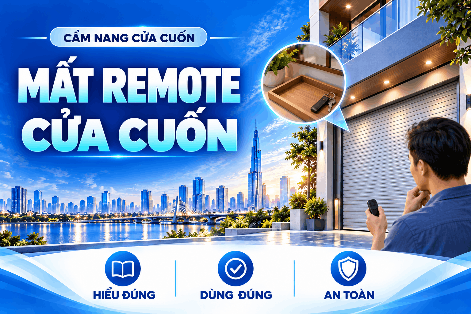 mất remote cửa cuốn