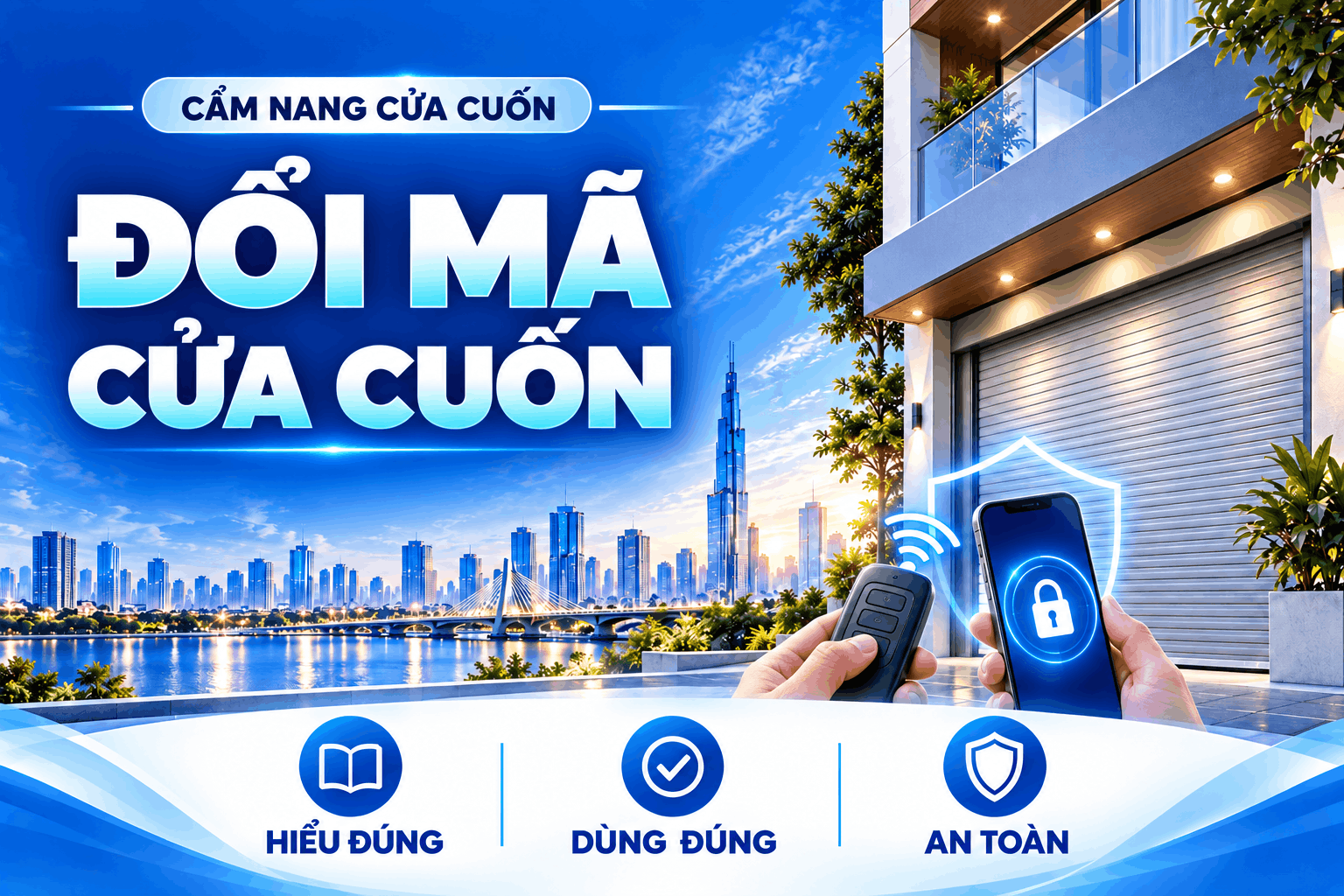 đổi mã cửa cuốn