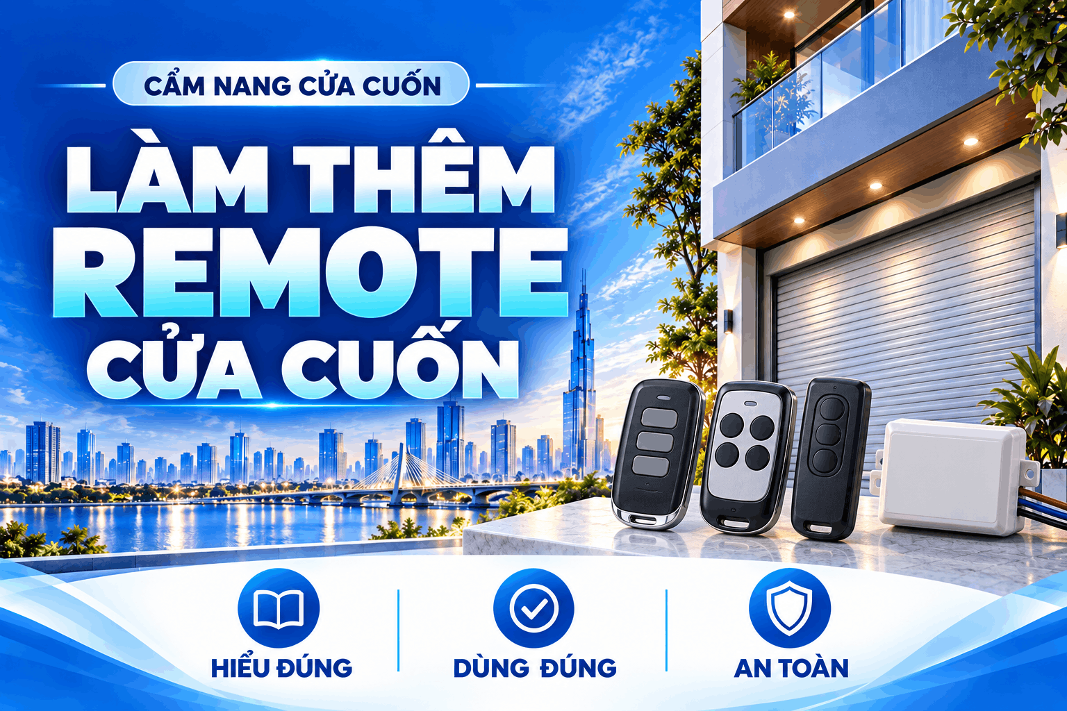 làm thêm remote cửa cuốn