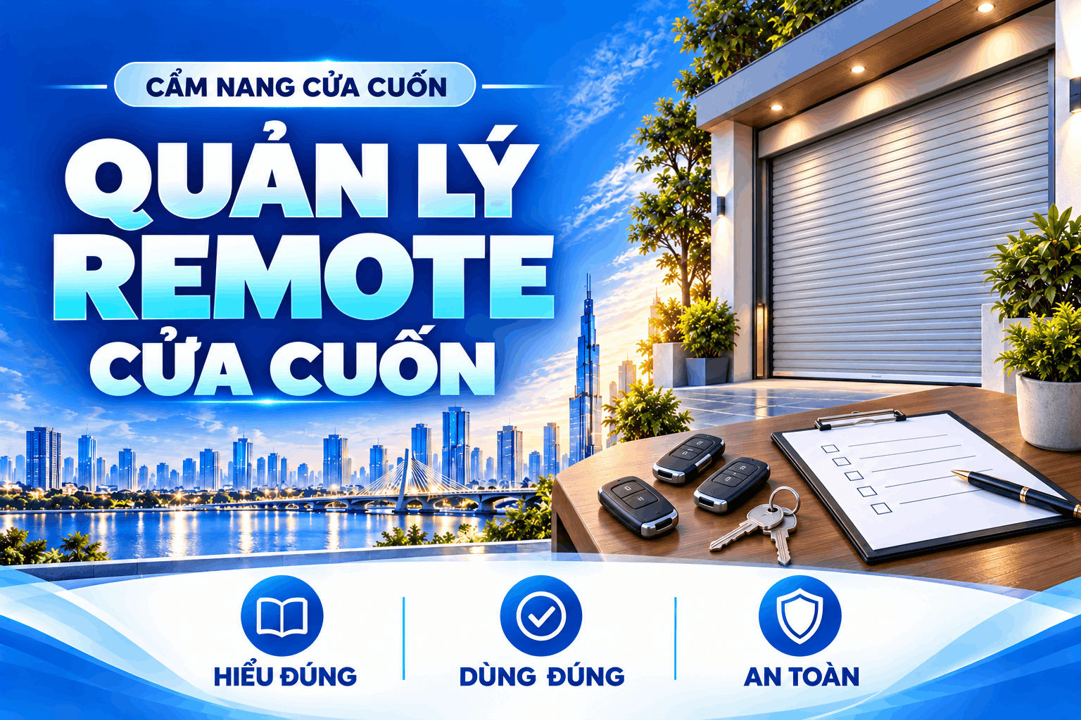 quản lý remote cửa cuốn